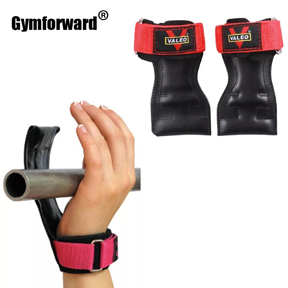 Cowhide Weightlifting Gloves with Wrist Straps for Dumbbell and Barbell Training - Fitness Gym Equipment