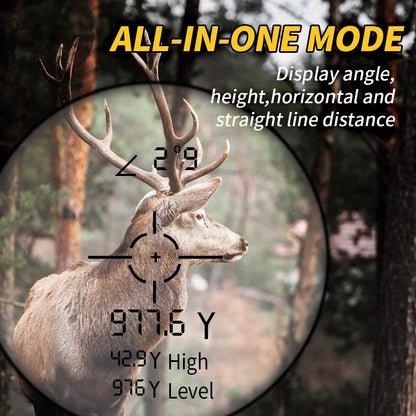 Professional Hunting Laser Rangefinder with Rechargeable Battery - 1000 Yards Maximum Operating Range