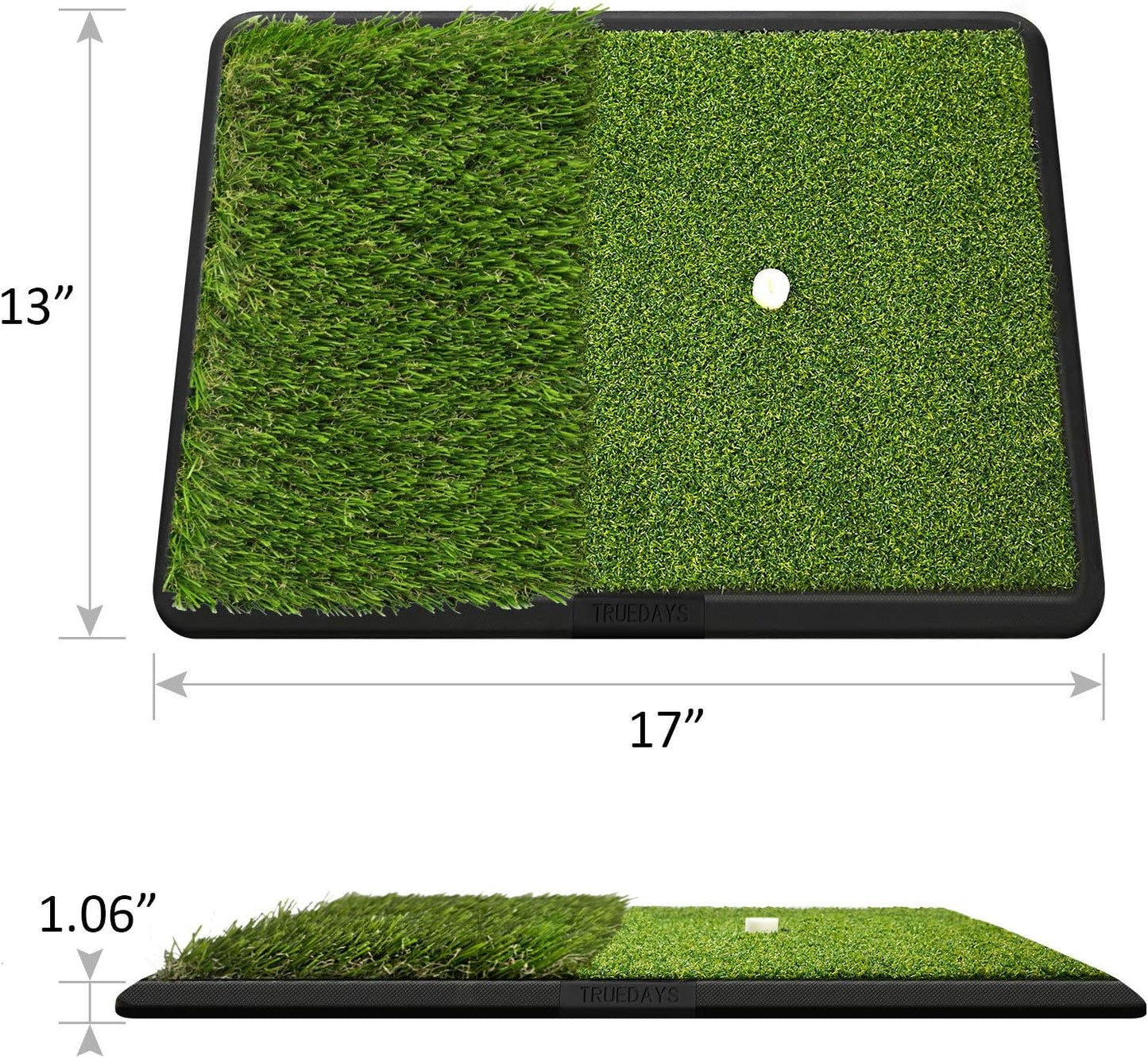 Professional Dual-Turf Golf Hitting Mat with Portable Heavy Rubber Base for Indoor and Outdoor Training
