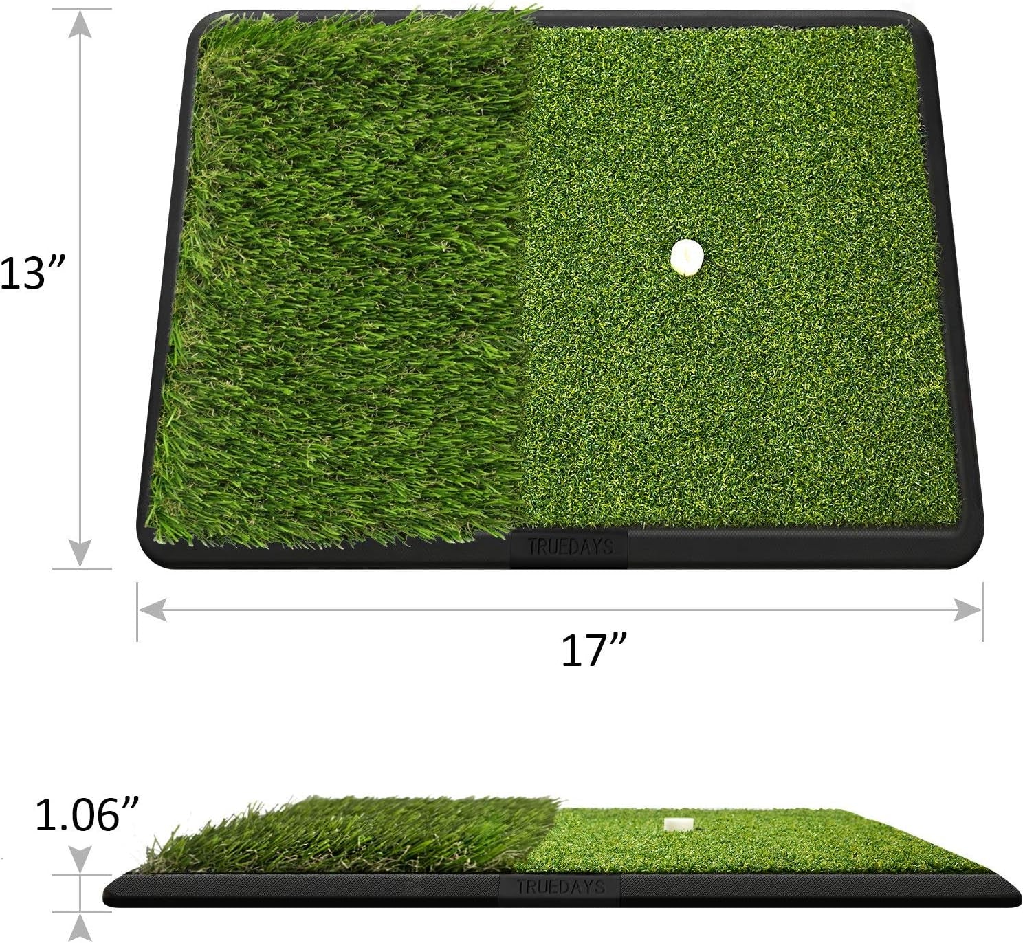 Professional Dual-Turf Golf Hitting Mat with Portable Heavy Rubber Base for Indoor and Outdoor Training