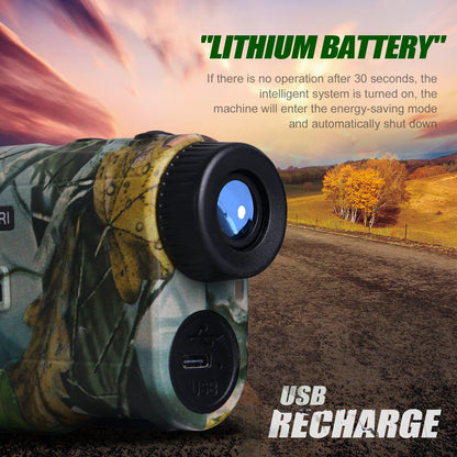 Professional Hunting Laser Rangefinder with Rechargeable Battery - 1000 Yards Maximum Operating Range