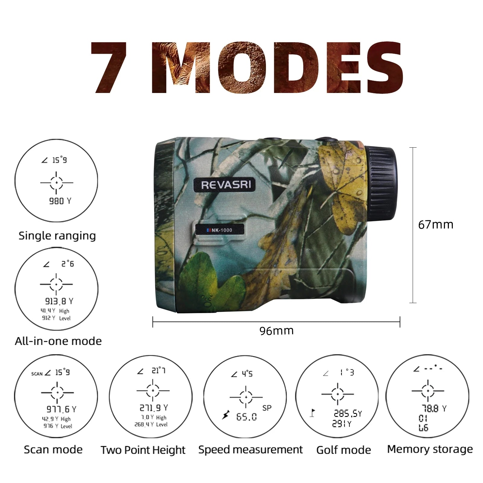 Professional Hunting Laser Rangefinder with Rechargeable Battery - 1000 Yards Maximum Operating Range