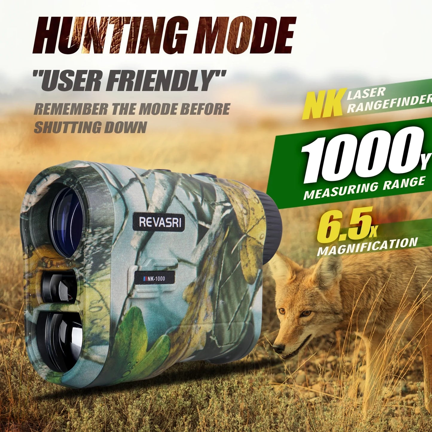 Professional Hunting Laser Rangefinder with Rechargeable Battery - 1000 Yards Maximum Operating Range