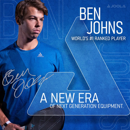 Ben Johns Blue Lightning Pickleball Set, 2 Fiberglass Paddles with Honeycomb Core, Paddle Bag, 4 Balls